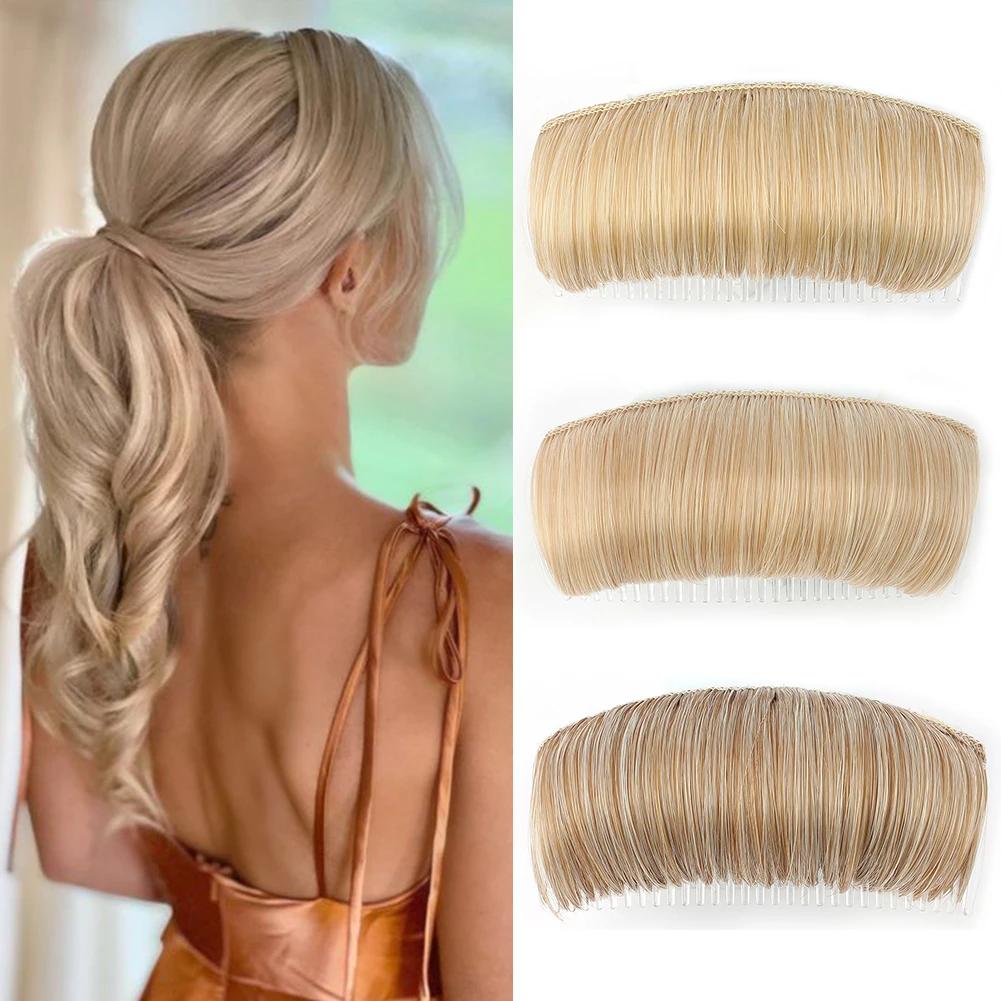 Clip cheveux synthétiques Invisible faux cheveux Base bosse moelleux coussin de cheveux style insére
