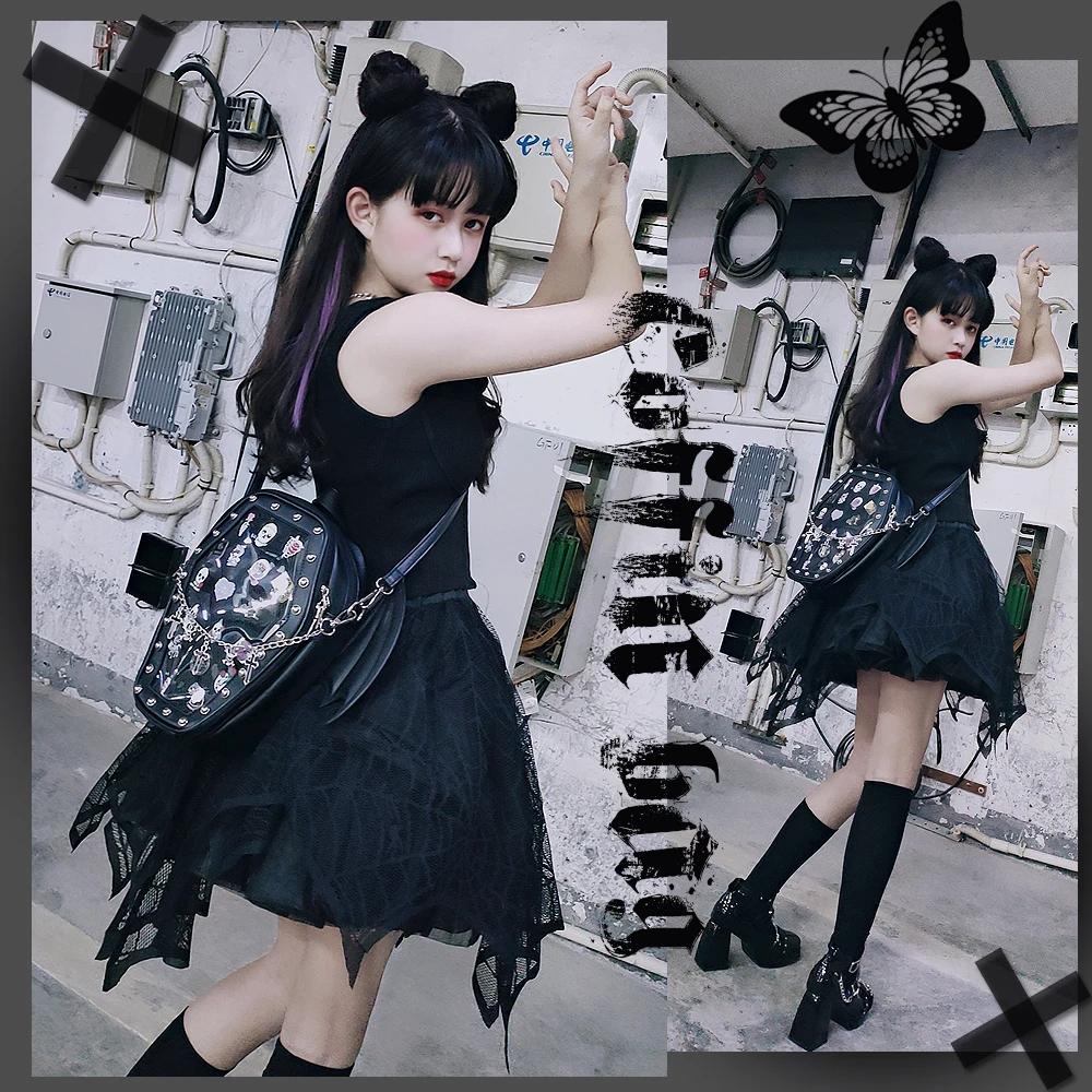 Ailes de chauve-souris Ita sac à dos émail broche affichage sac à bandoulière Goth broche collecteur