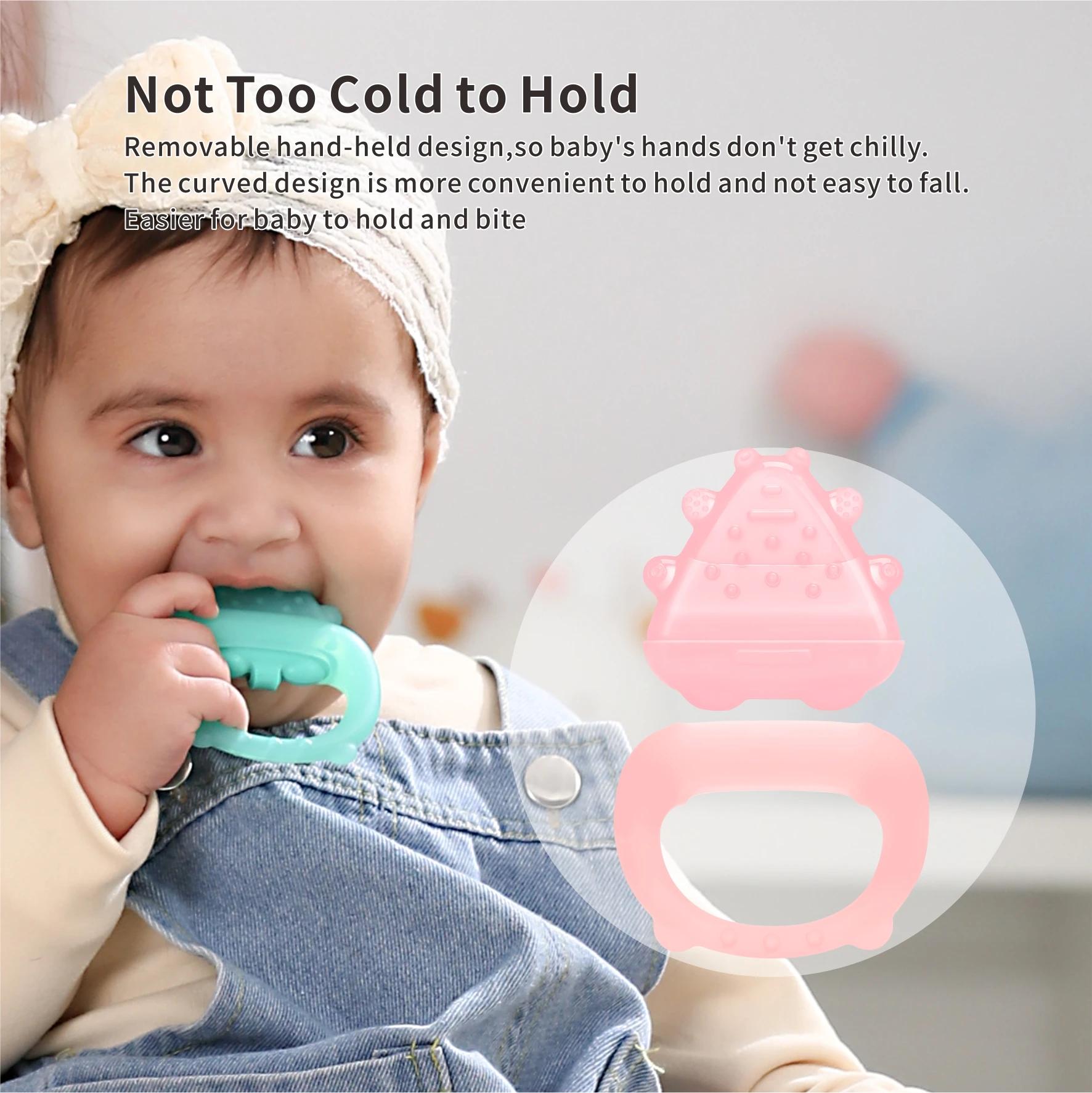 Jouets de dentition en silicone pour bébé congélables – Soulagement du refroidissement pour bébés de