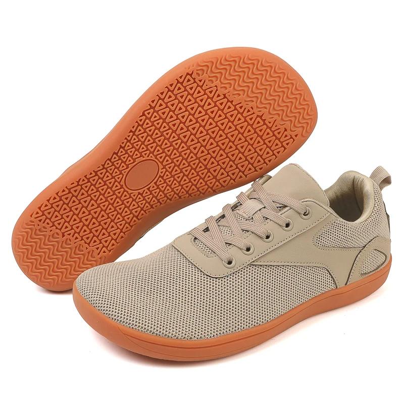 Chaussures minimalistes pieds nus 2024 - Baskets marche large semelle zéro drop grande taille 47