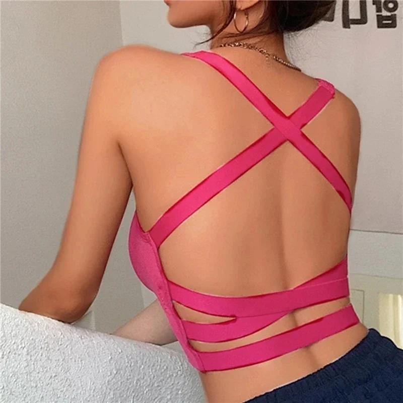 Soutien-gorge de sport Sexy soutien-gorge de Yoga haut de fitness femmes sans couture soutien-gorge