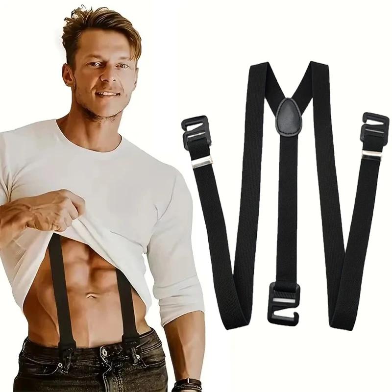 Bretelles pour hommes de 2.5cm de largeur, nouveau bretelles créatives à 3 crochets, pantalons décon