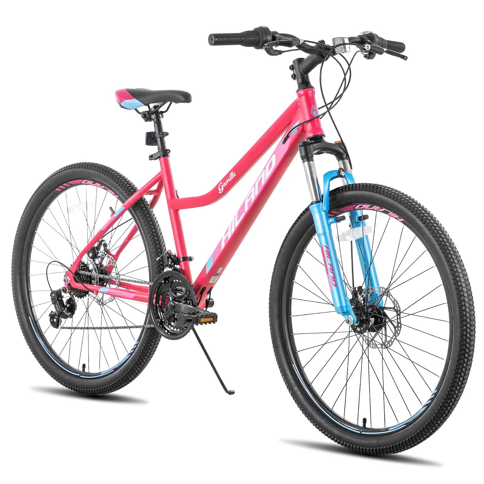 Hiland-VTT 26 pouces pour femmes et hommes, vélo avec cadre traversant, Shimano 21 vitesses, VTT à f