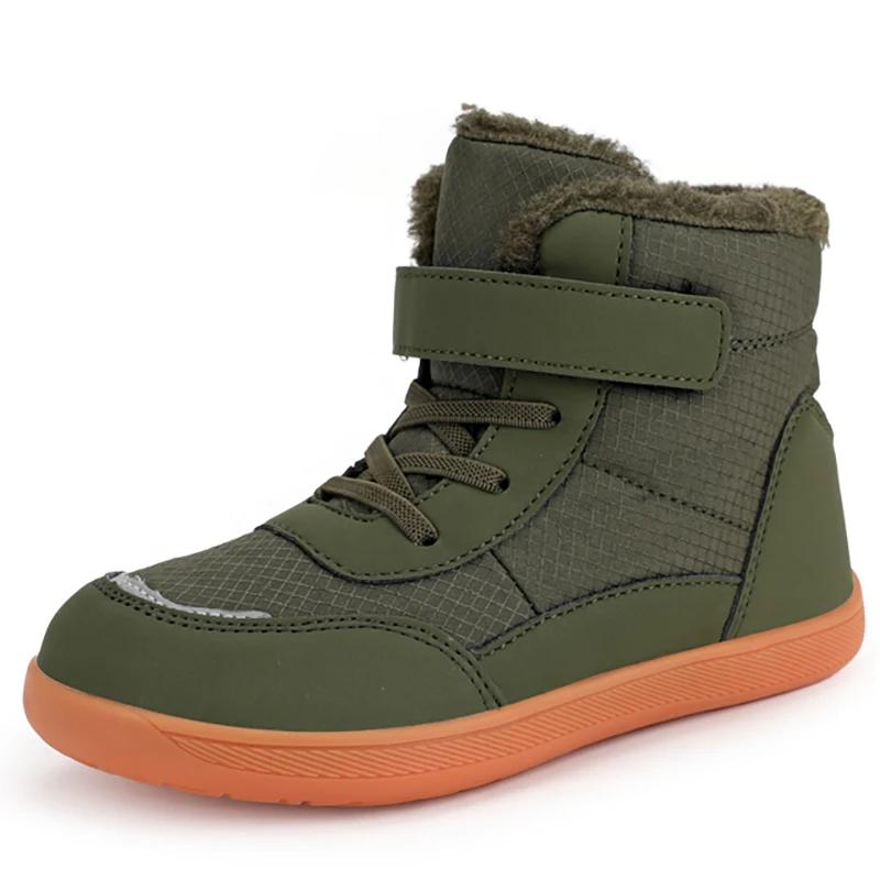 Bottes de neige enfants pieds nus bout large 2024 - Confort hiver garçons filles