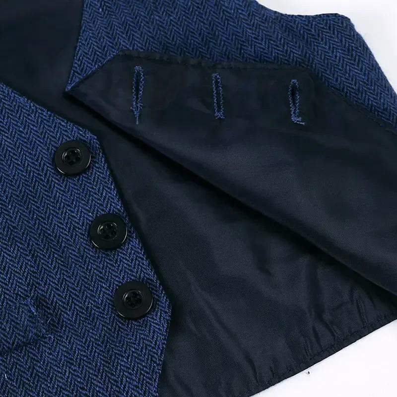 Vêtements de Style anglais pour bébé garçon, en coton, à manches longues, haut et bas, chapeau, gile