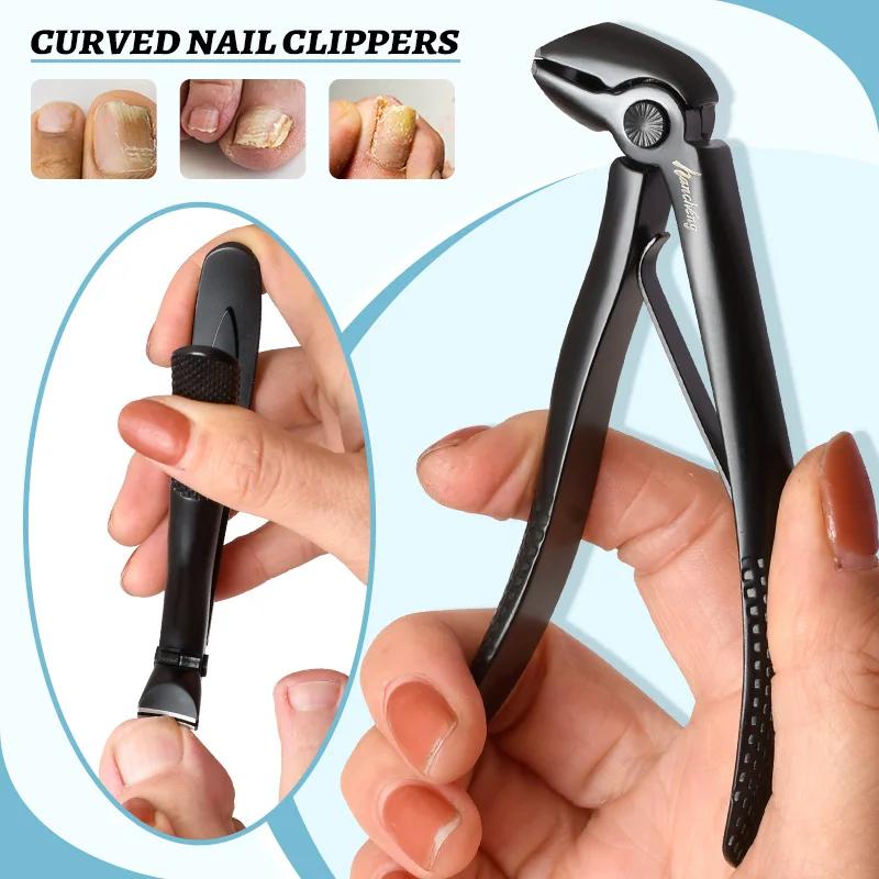 Coupe-ongles pliant pour une coupe facile des ongles épais, des ongles durs, en acier inoxydable, no