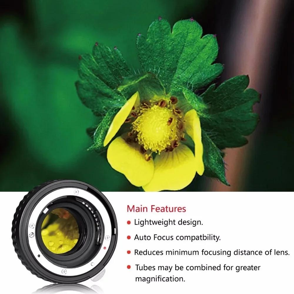 Meike MK-N-AF1-B Auto Focus Macro Extension Tube Anneau En Plastique pour Nikon D7200 D7100 D5600 D5