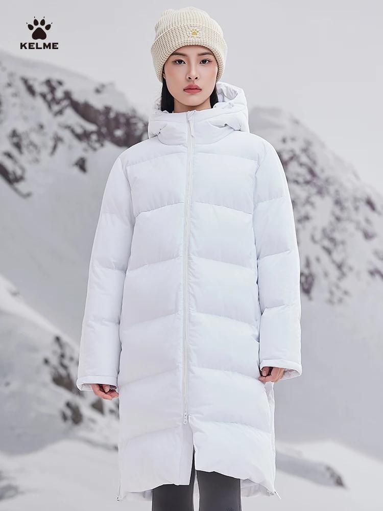Kelme veste longue en coton à capuche pour les sports d'entraînement de Football pour femmes, veste