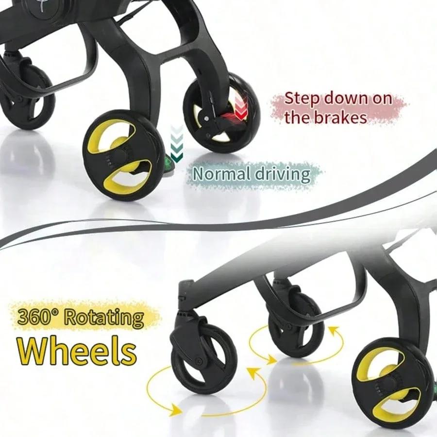 Poussette pour bébé | Chariot pliable léger bidirectionnel | Parfait pour les voyages et le shop