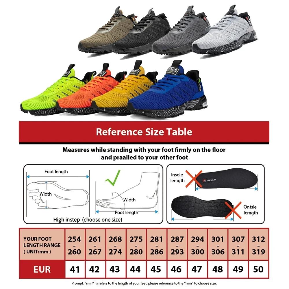 Baasploa – chaussures de course pour hommes, baskets respirantes en maille pour l'extérieur, chaussu