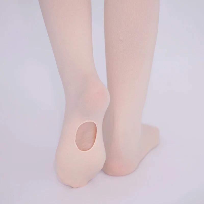 Collants de Danse Ballet Professionnels Femmes - Microfibre 80D Convertibles sans Couture avec Trou pour Vente en Gros