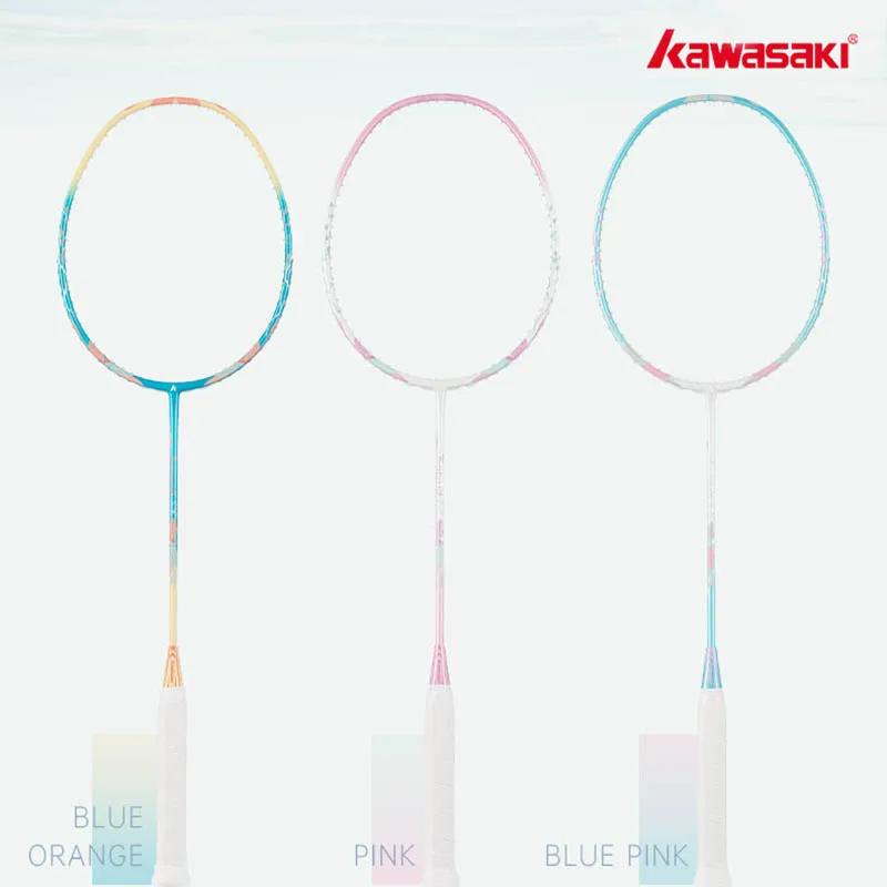 Kawasaki-Raquette de badminton PORCELpuppy Q5 pour femme, fibre de carbone 5U, tige super fine, avan