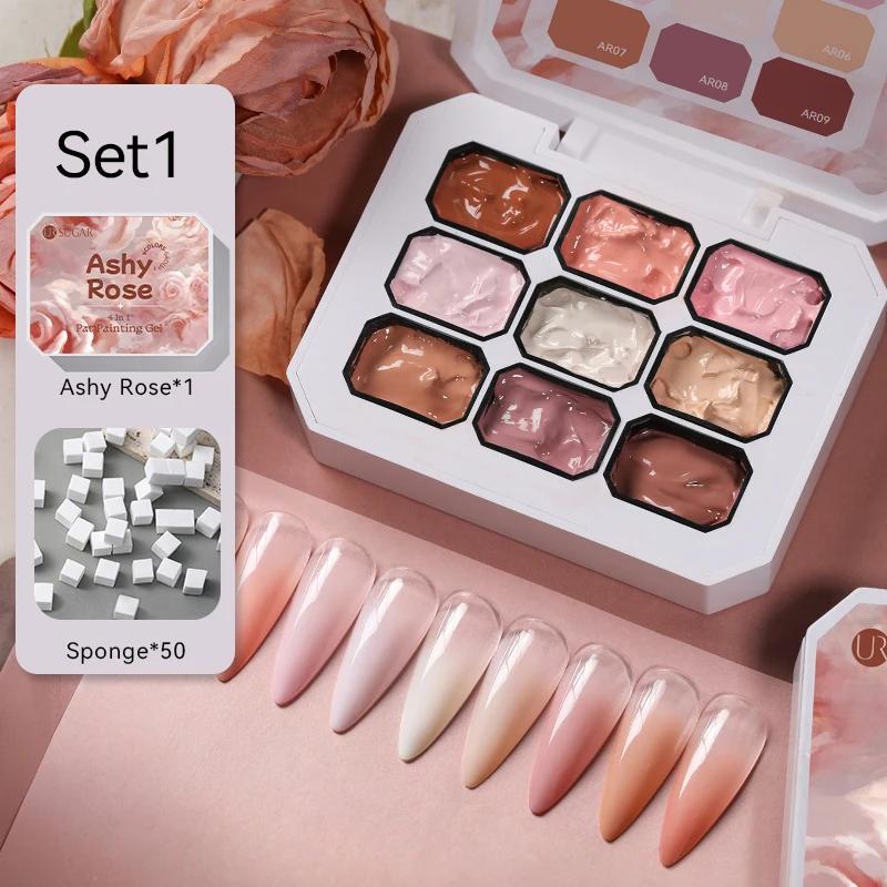 UR SUGAR 4 en 1 Pat peinture Gel vernis à ongles ensemble 9 couleurs Semi Permanent tremper UV LED o