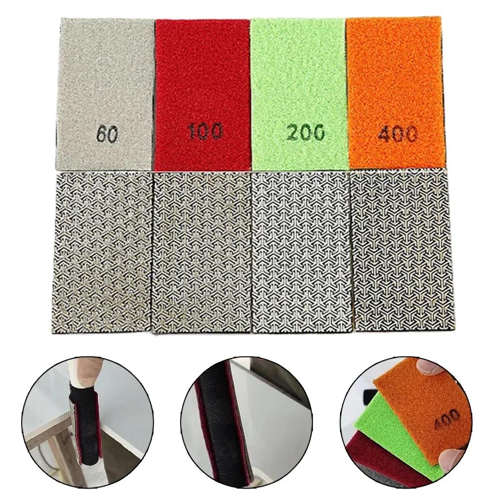 Tampons de polissage à main en diamant, grain 60 à 400, bloc de meulage abrasif pour carrelage, disq