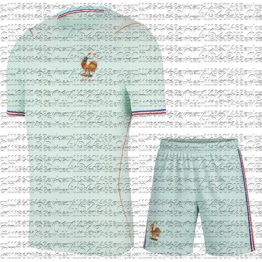 Nouvel ensemble maillot de football assorti pour la famille France 2026, vert menthe, respirant, ant