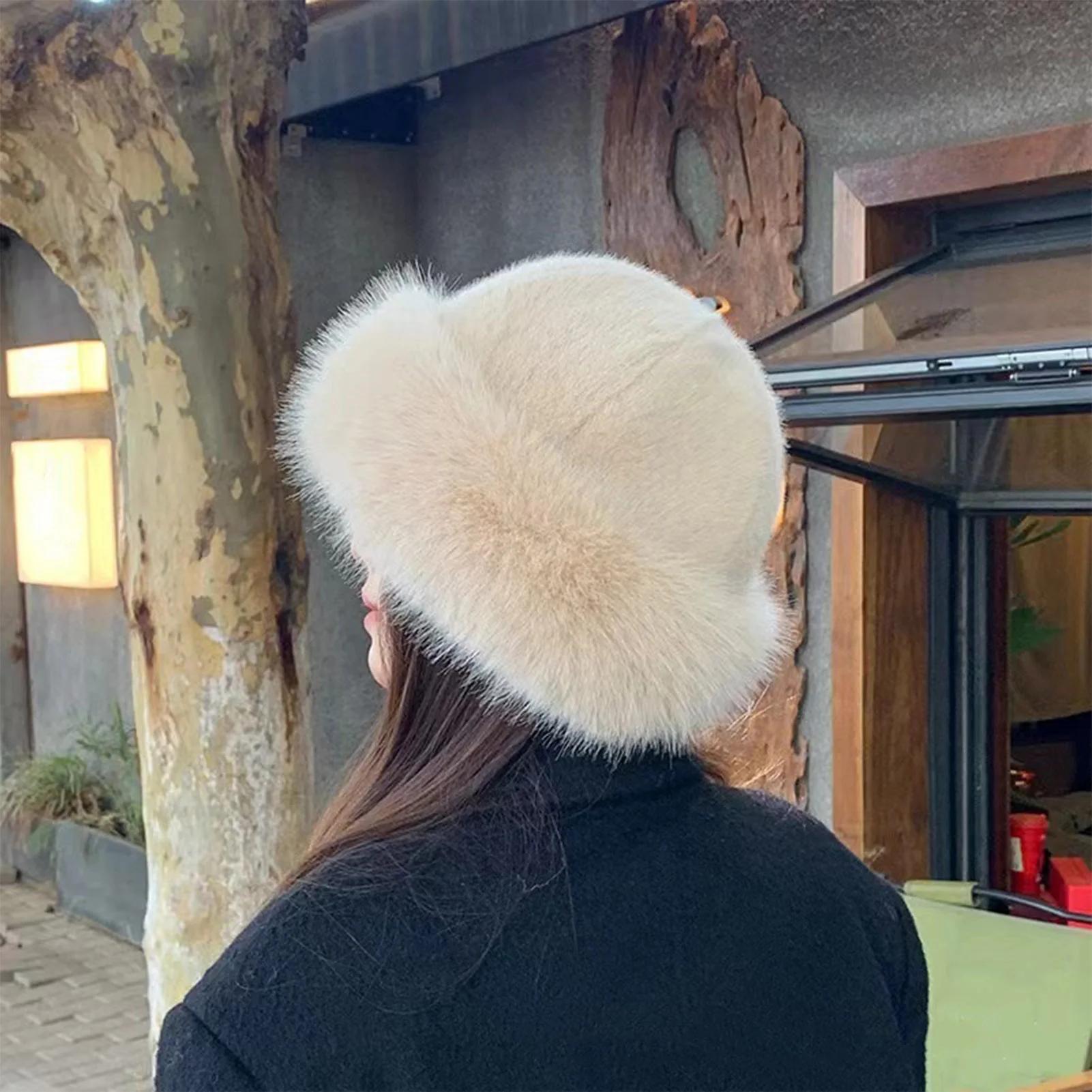 Chapeaux en fourrure pour femmes, chapeaux chauds de Style coréen automne hiver, chapeaux mongols fl
