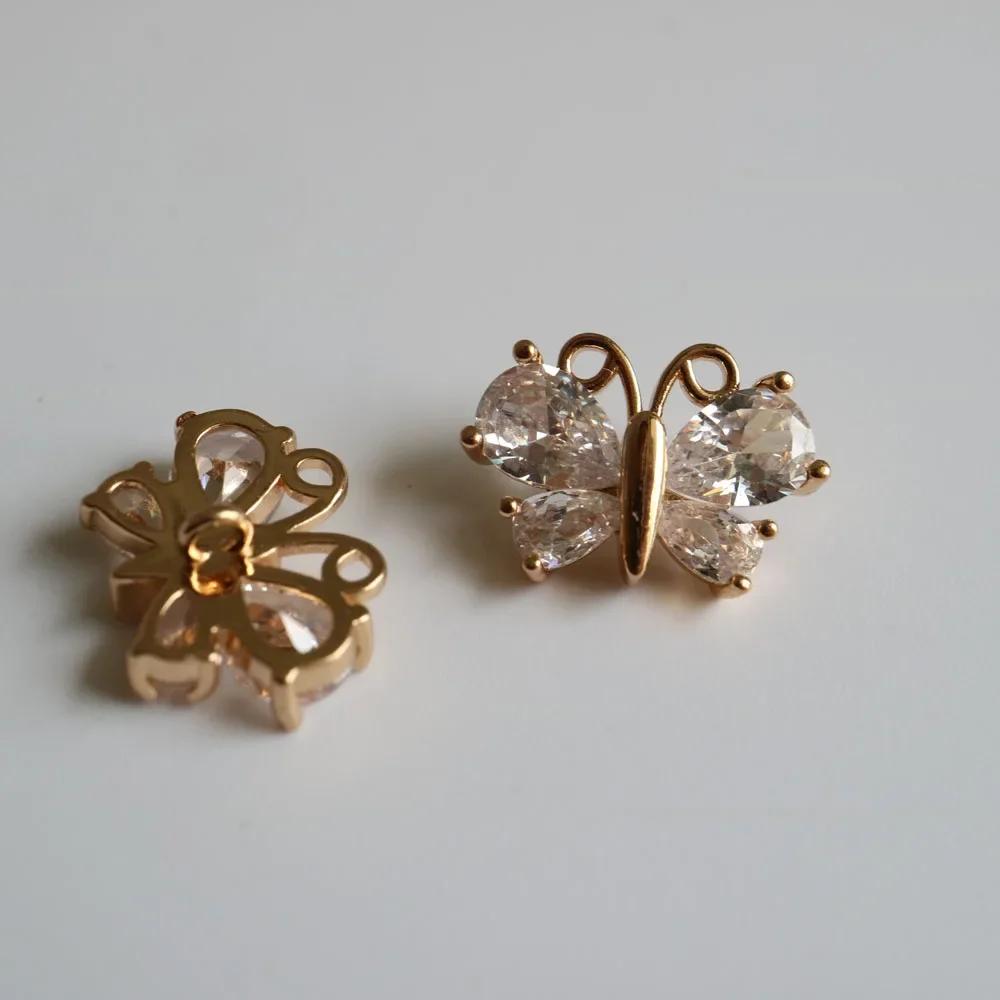 Boutons en cristal de luxe, 5 pièces/lot, bouton en zircone cubique pour manteau, couture décorative