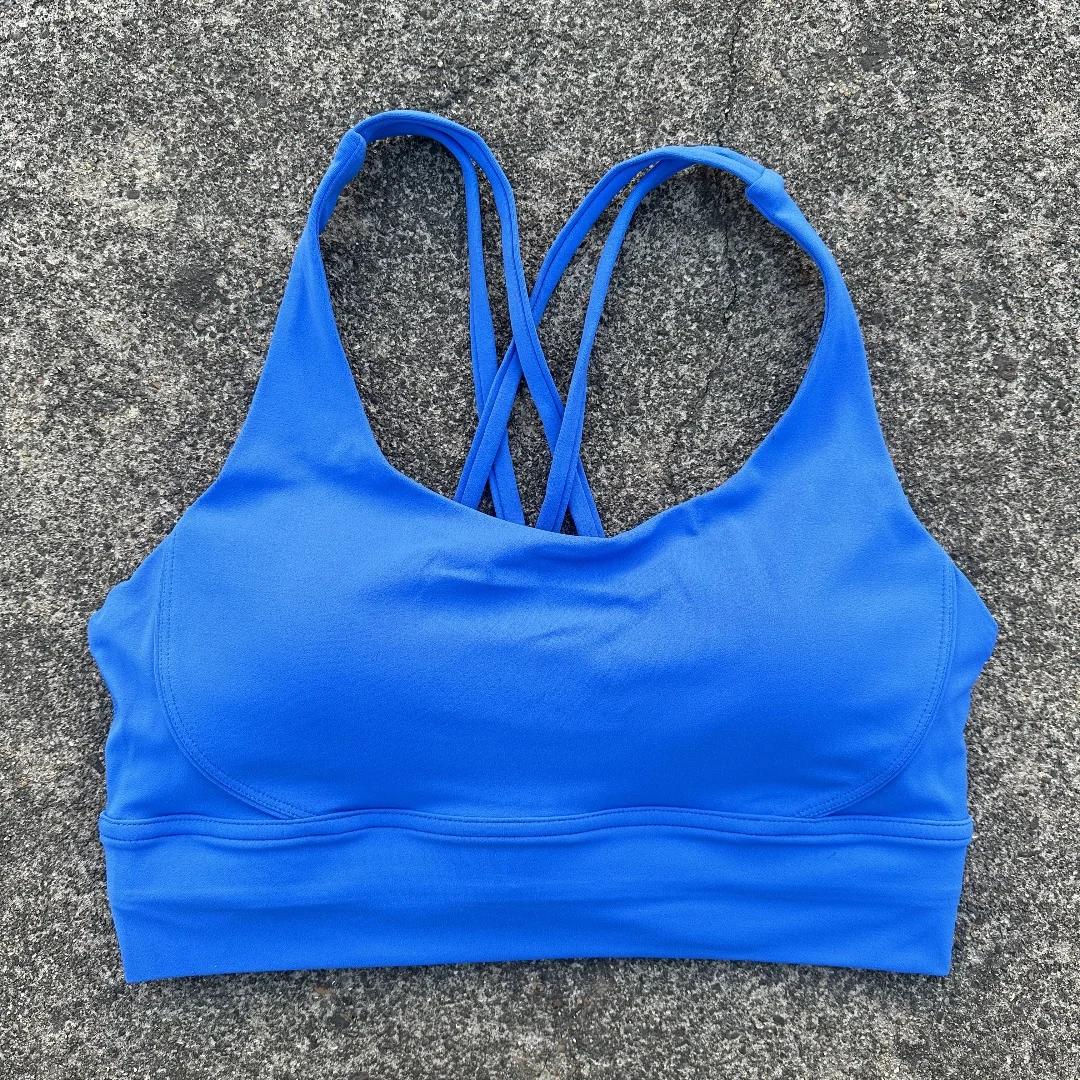 Soutien-gorge sport femme dos croisé Fitness Yoga doux avec coussinets poitrine et sangle épaule