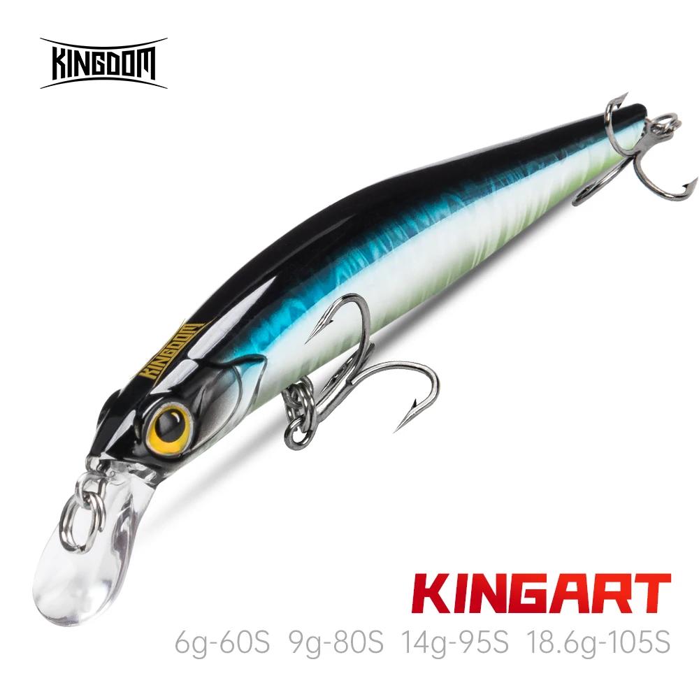 Kingdom Kingart coulant méné leurres de pêche 6g 9g 14g 18.6g Jerkbaits Wobblers d'action réalis
