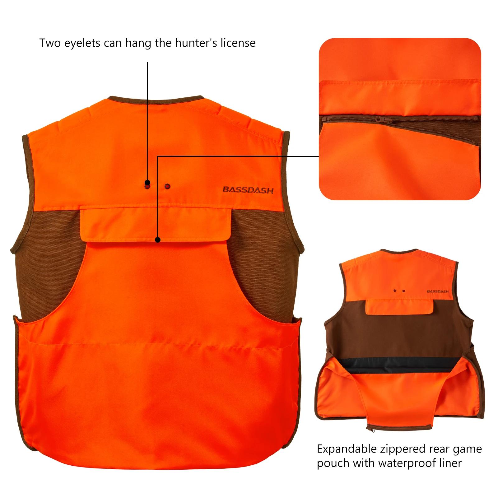 Veste de chasse Bassdash multi-poches unisexe : vêtement technique pour terrain upland et zones humides