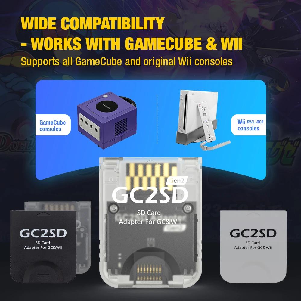 BitFunx GC2SD adaptateur de carte Micro SD adaptateur de carte mémoire TF suisses pour Console Ninte