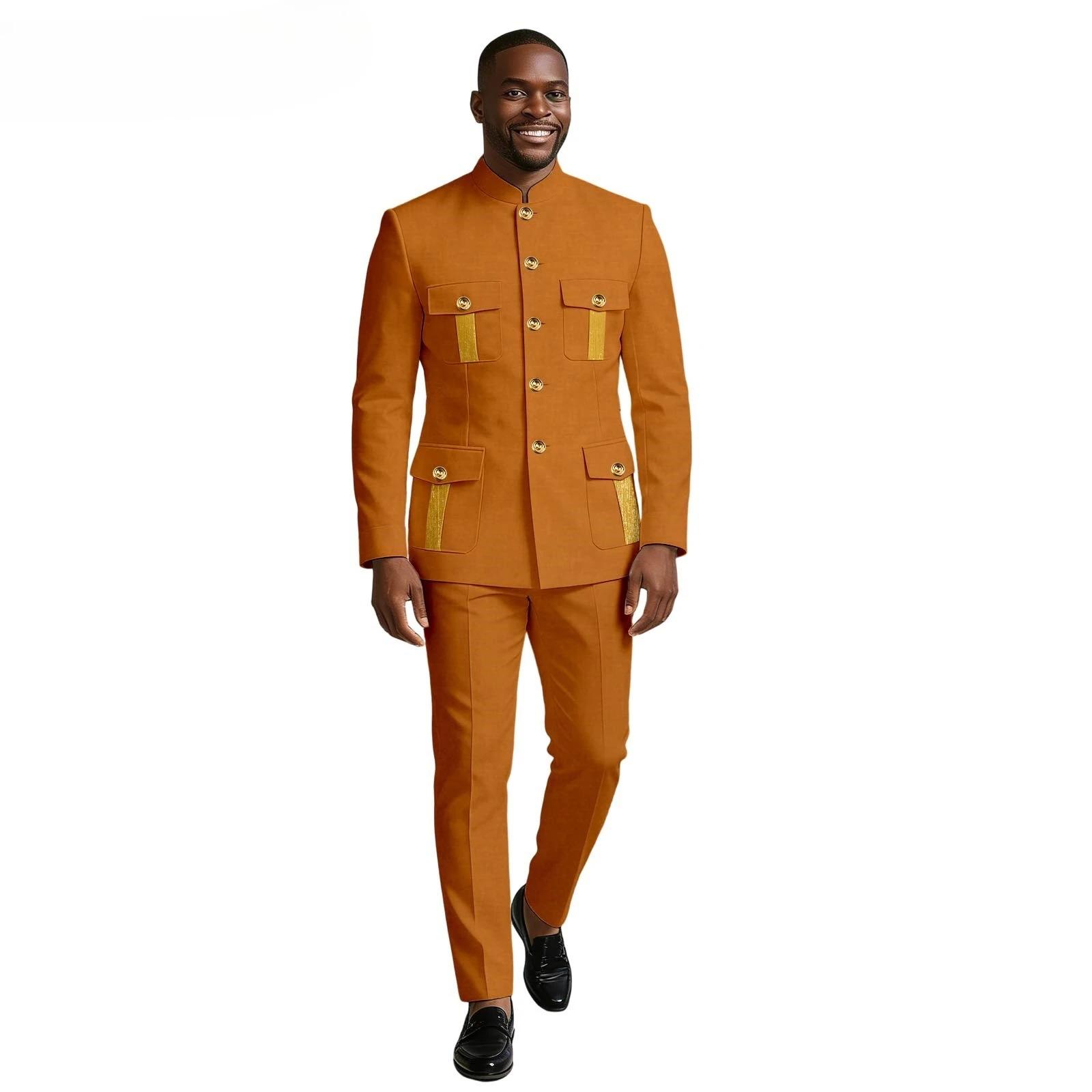Nouveau costume pour homme 2 pièces, blazer formel d'affaires, design à double boutonnage, smoking d