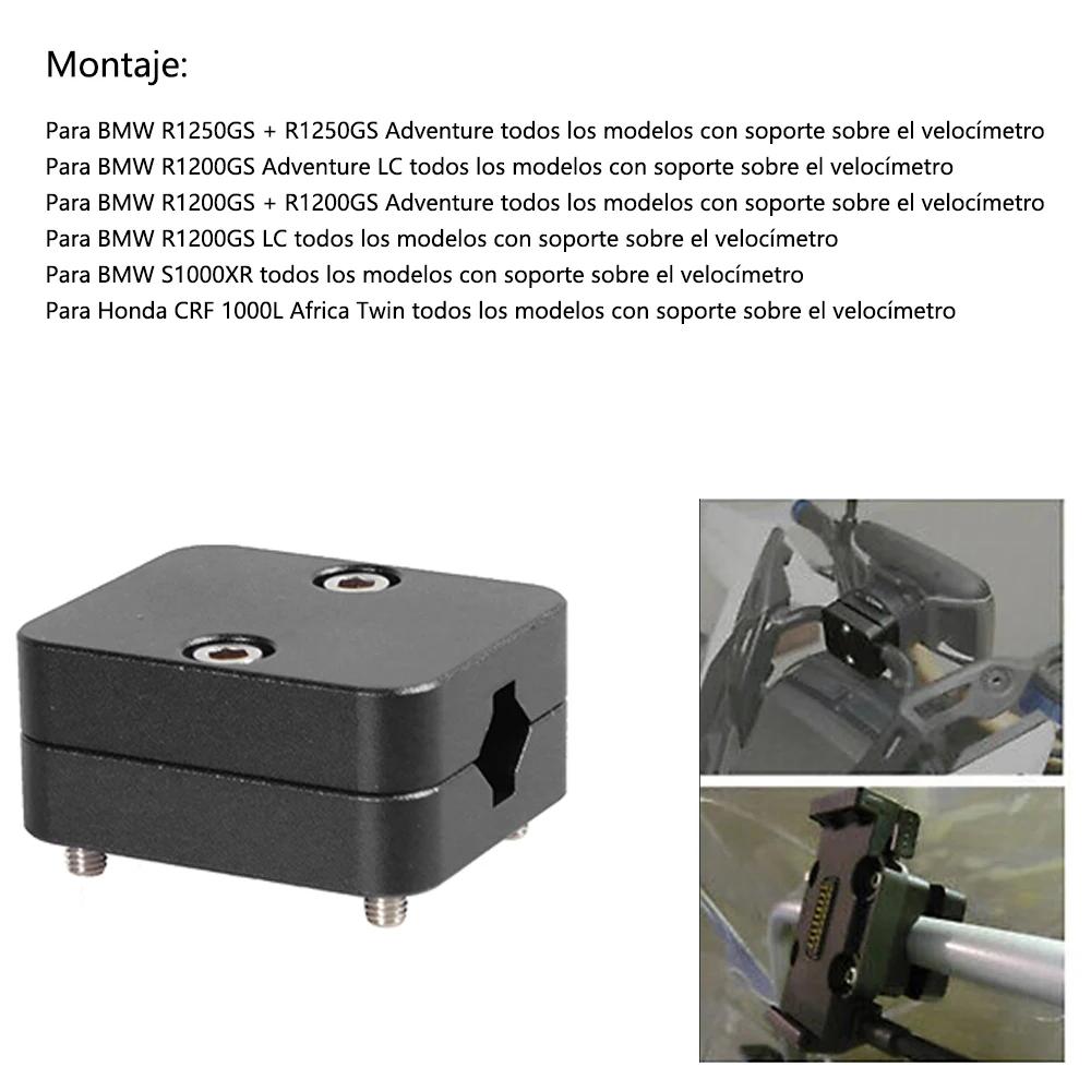 Support de Navigation GPS pour téléphone moto, support de montage 12mm 16mm pour BMW R1200GS R1250GS