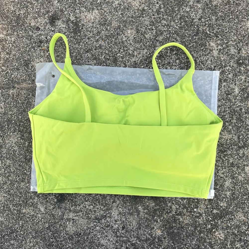 Soutien-gorge de sport pour femmes, couleur unie, Fitness, haut de gymnastique, Yoga, triangle, dos