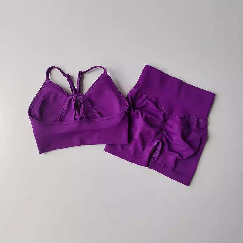Ensembles de Yoga taille haute pour femmes, vêtements d'entraînement, de gymnastique, 2 pièces, comb