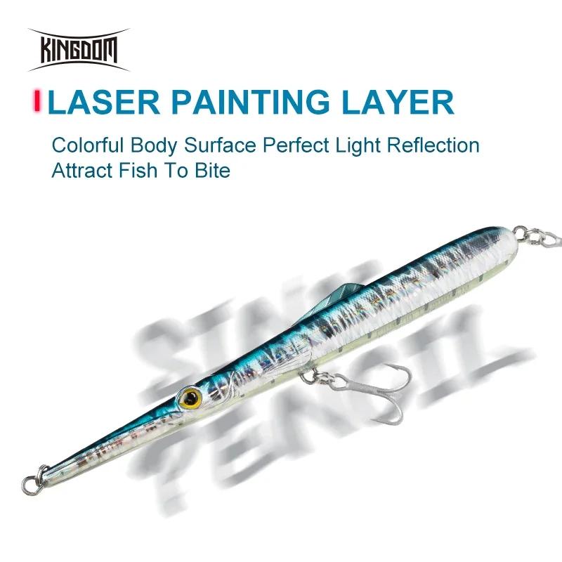 Kingdom leurres de pêche 11g 13g 30g 40g 205mm 130mm longue coulée aiguille crayon artificiel Stickb