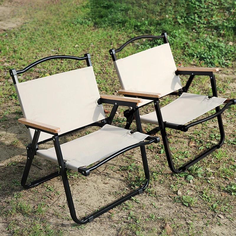 Chaise pliante portable pour l'extérieur, dossier simple, pêche, camping, loisirs, plage
