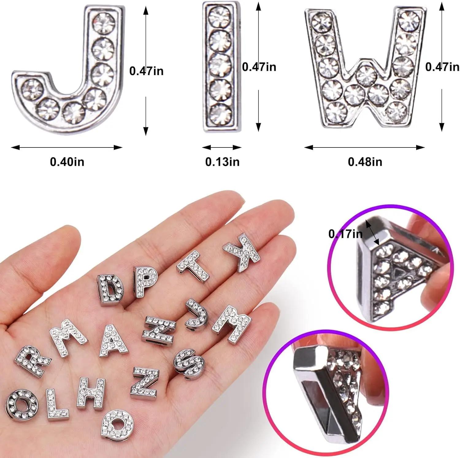 26 pièces A-Z 26 lettres bijoux à bricoler soi-même faisant des décorations d'ongles en alliage d'ar