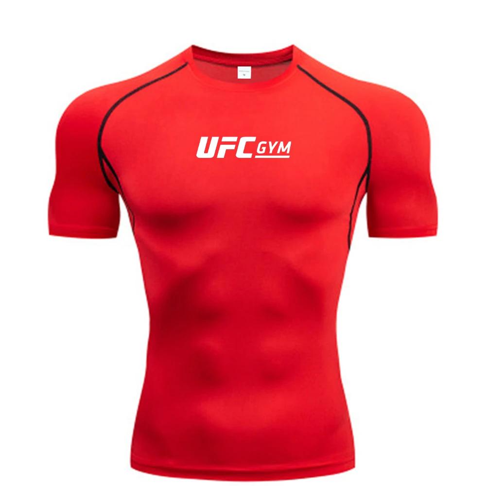 T-shirt de compression pour homme, séchage rapide, manches courtes, été, fitness, course à pied, hau
