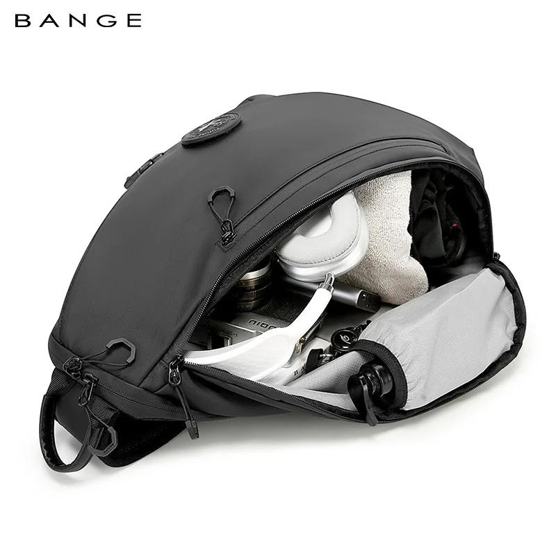 Bange hommes simple épaule mode léger bandoulière hommes étanche grande capacité sac de poitrine sac