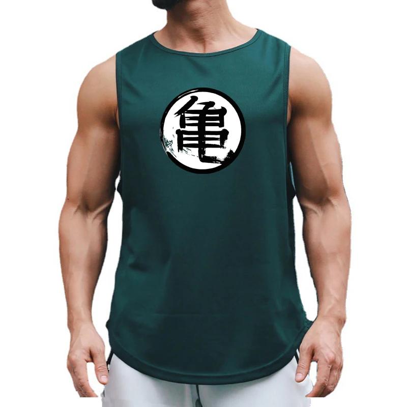 Hommes musculation respirant Stretch Singlets salle de Sport course Fitness entraînement sans manche