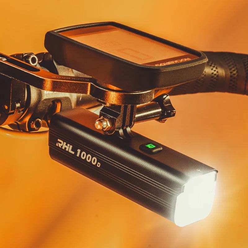 ROCKBROS-enquêter de vélo en alliage d'aluminium, chargement de type C, lumières frontales intellige