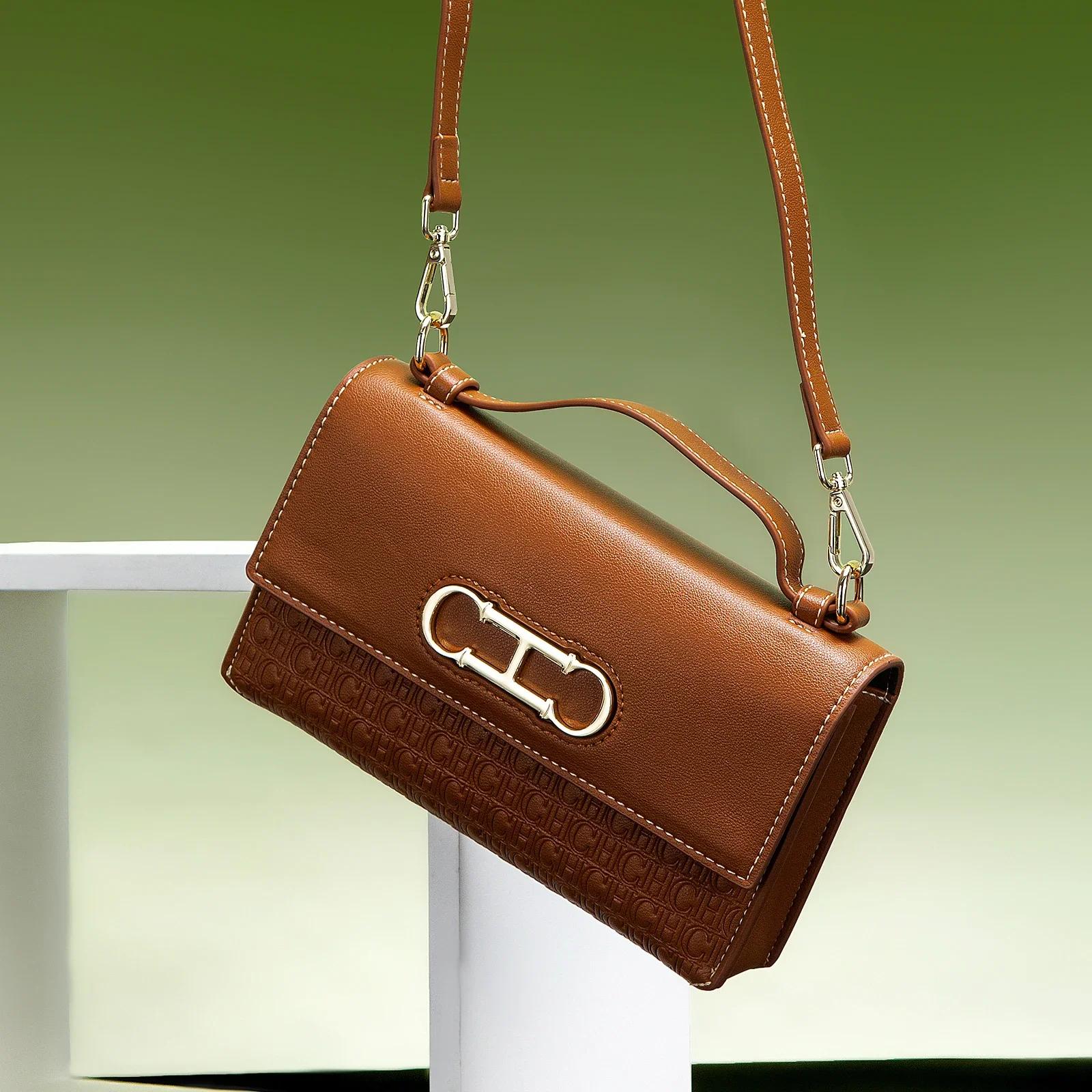 CH sac à bandoulière marque femmes sac lettre impression cuir Compact élégant sac à main sac fourre-