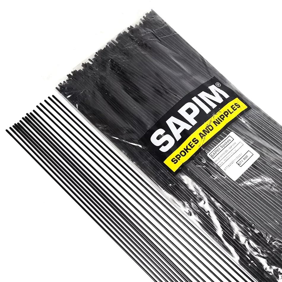 SAPIM-Rayons de vélo en forme de J avec capuchon en cuivre, rayons de vélo, rayons de vélo noirs, ra