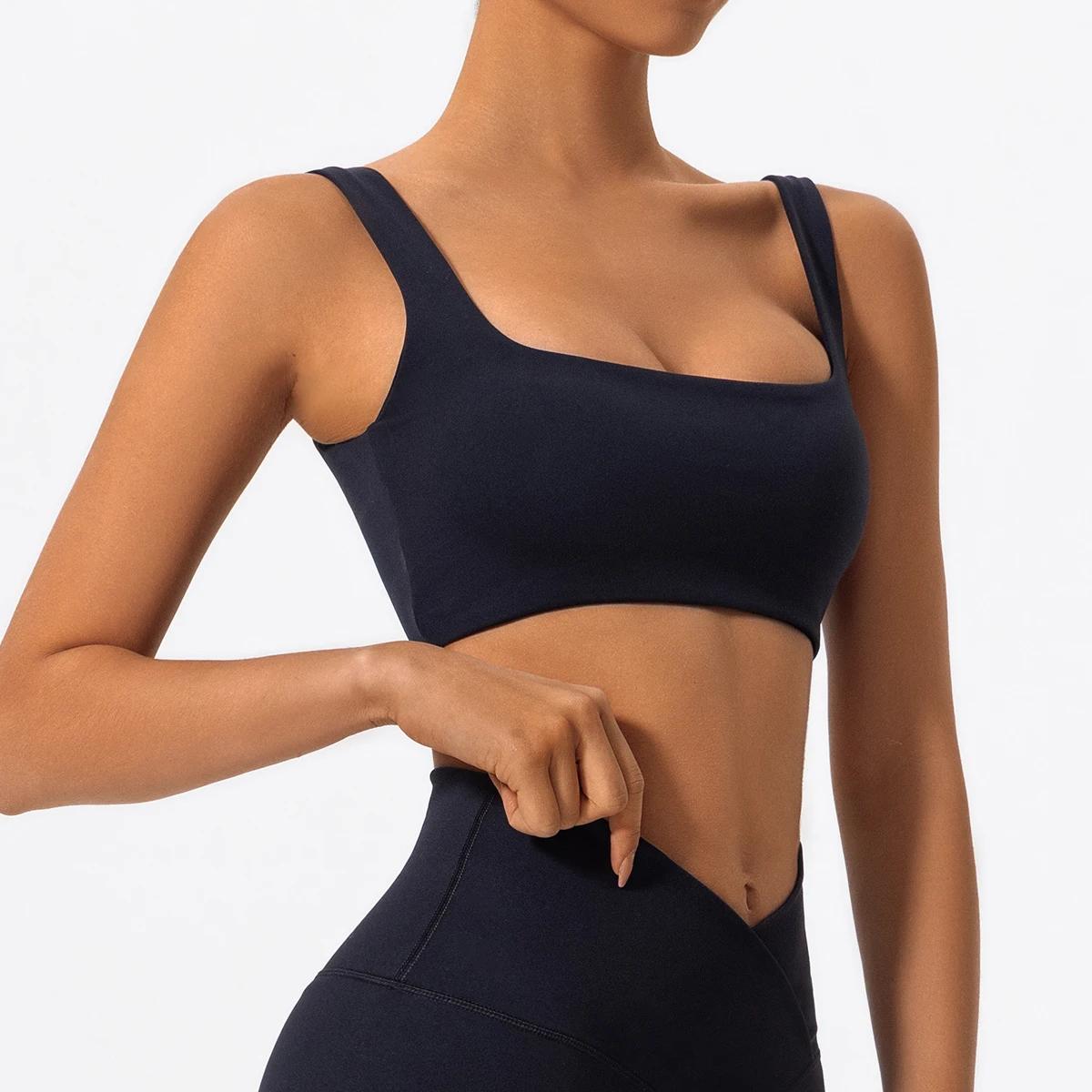 Hearuisavy Soutien-gorge de sport haute performance push-up pour femme, respirant, pour le yoga et l