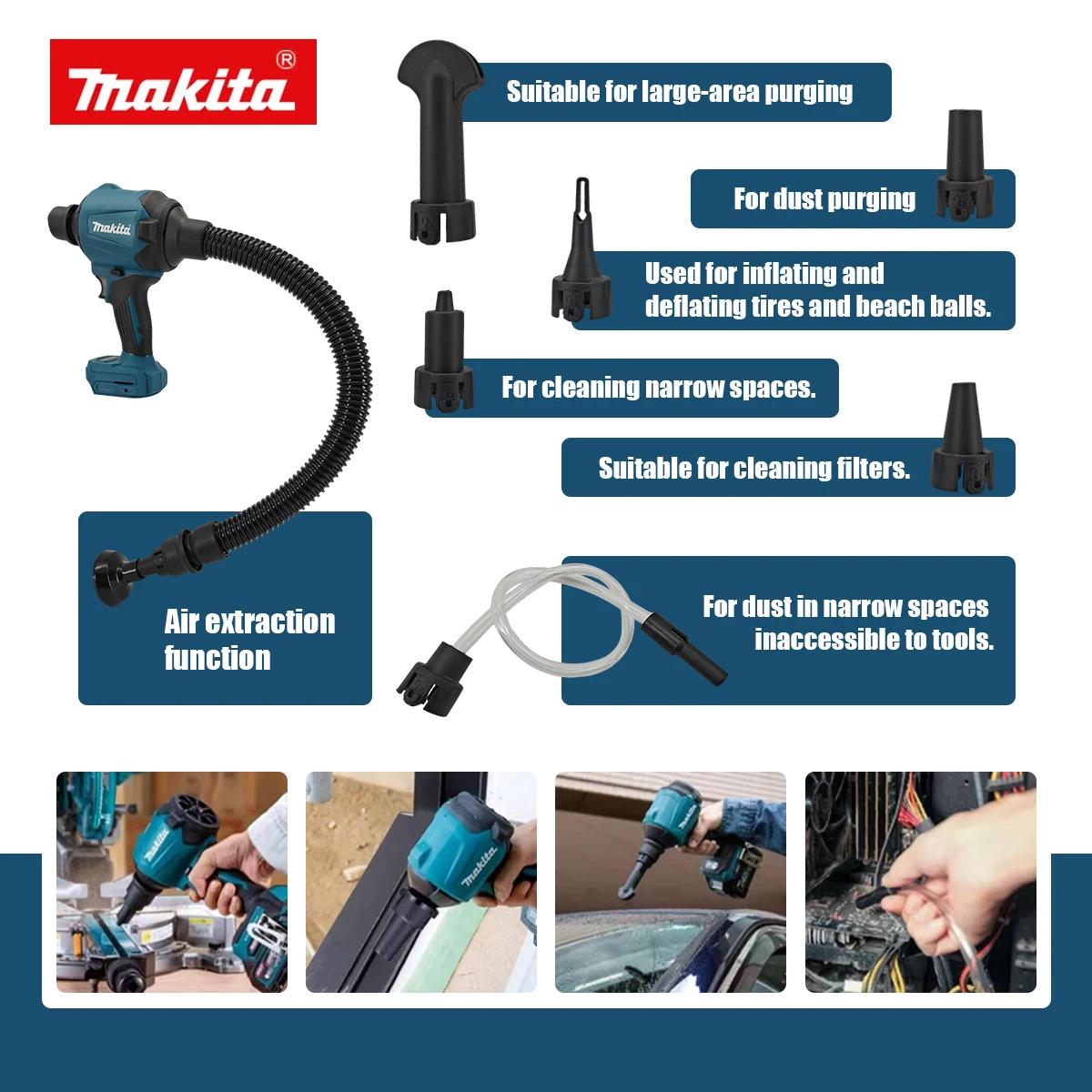 Souffleur d'air sans fil Makita DAS180 18V, machine multifonction pour dépoussiérer avec buse, pisto