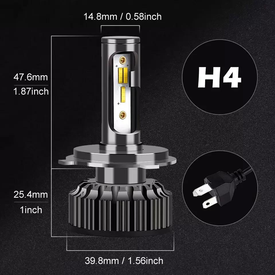 Phares de voiture LED Heyword H4 H7 à changement de couleur 3000K 4500K 6500K, feux de brouillard cl
