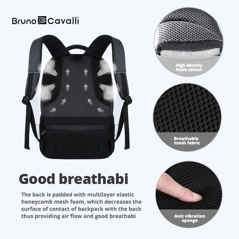 Sac à dos pour ordinateur portable avec port de chargement USB, antivol, mince, durable, voyage d'af