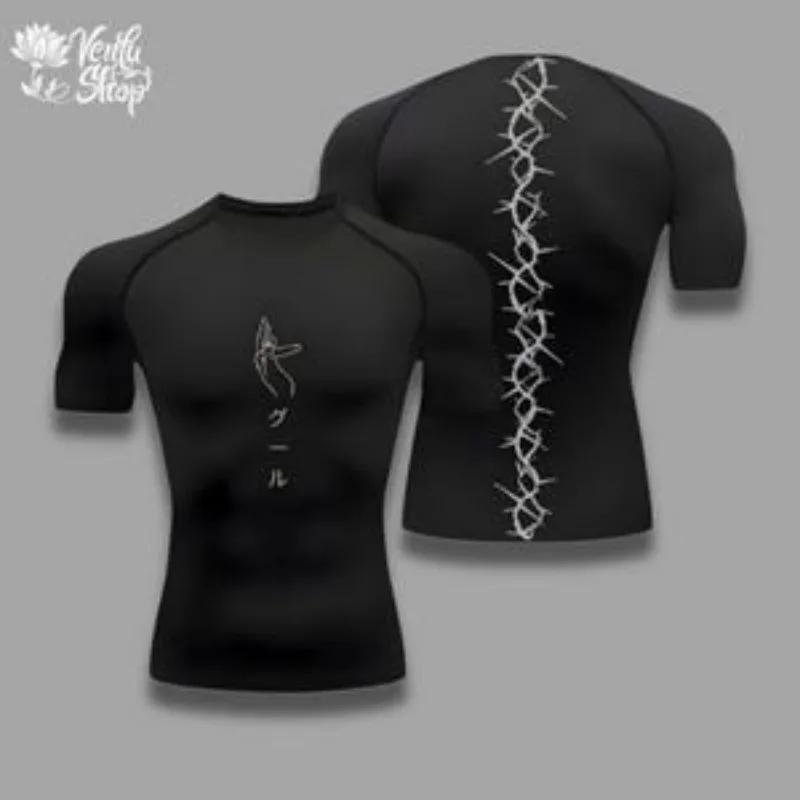Chemise de compression Tokyo Ghoul pour le gym - T-shirt anime musculation et sportswear