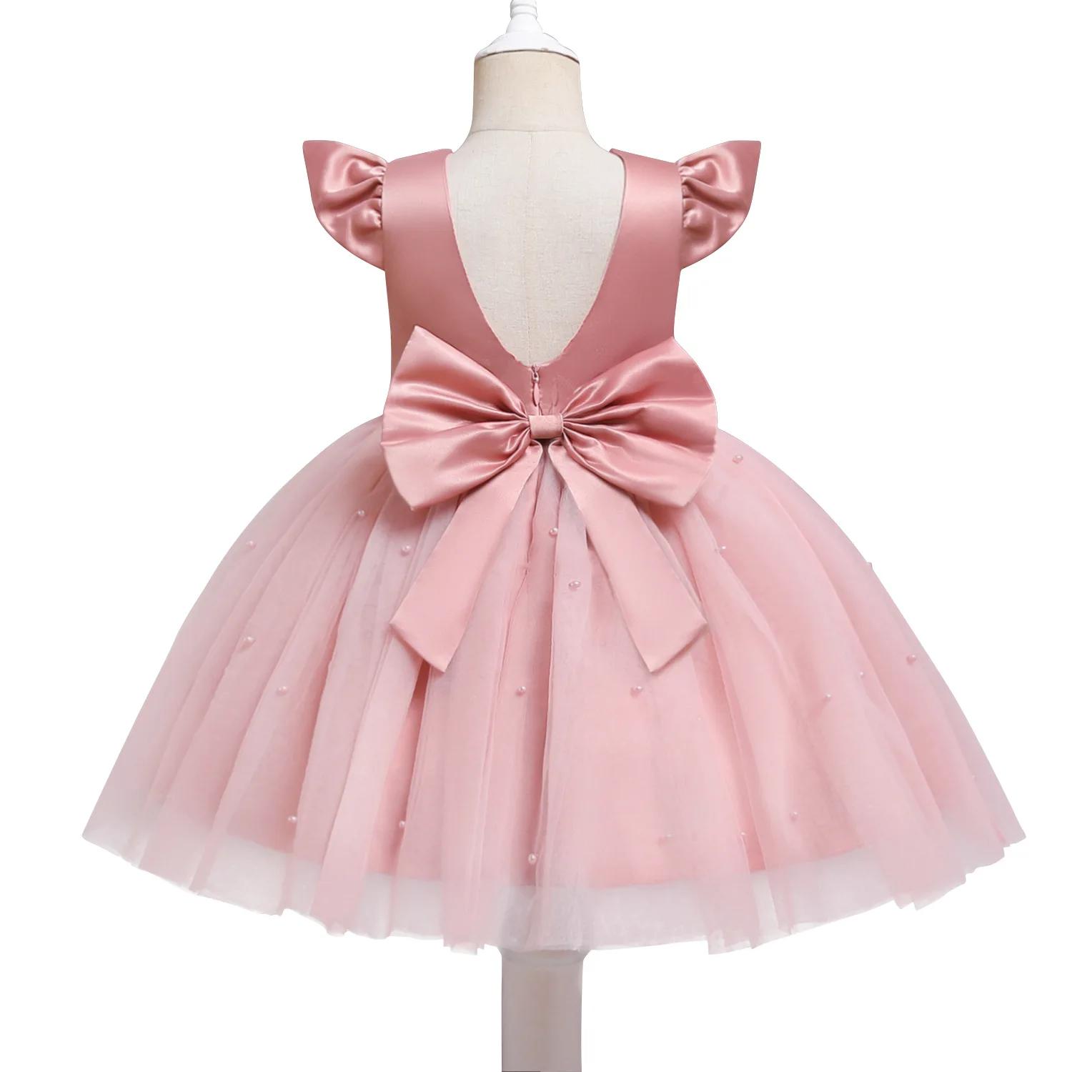 Robe de princesse rouge Mickey Minnie Mouse pour petites filles, Tutu de fête de 1er anniversaire, d