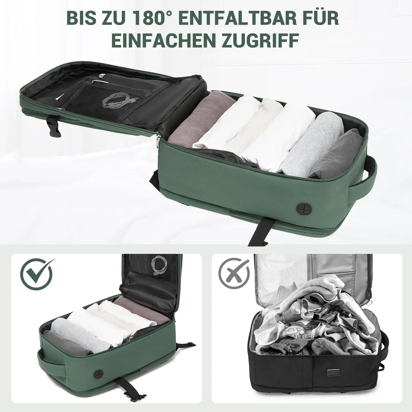 KONO Sac à dos pour ordinateur portable pour homme-15,6 pouces hydrofuge avec compartiment rembourré