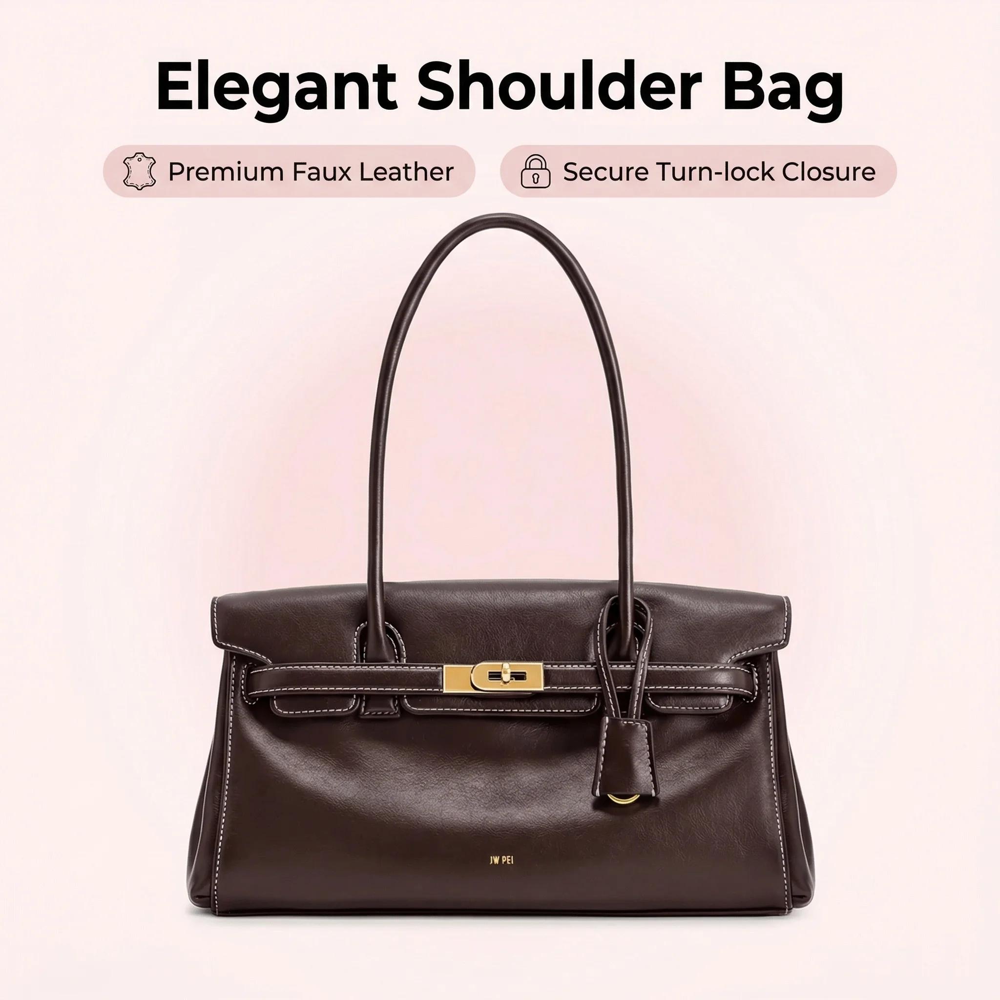 Nouveau sac à main en cuir souple pour femme JW PEI, tendance, avec boucle de verrouillage, petit de