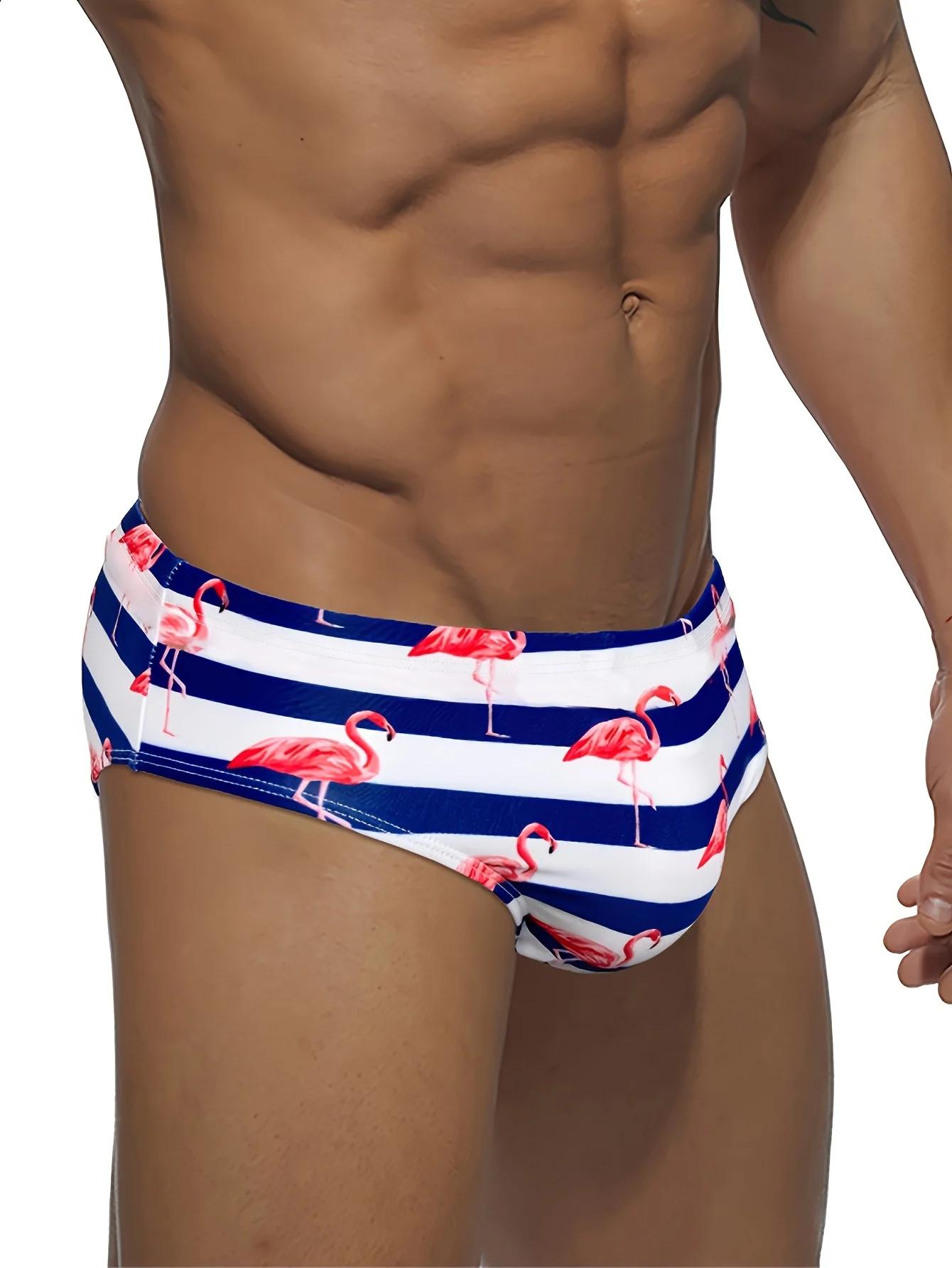 Maillot de bain compétition triangle Flamingo pour hommes - Slip natation plage été sportif