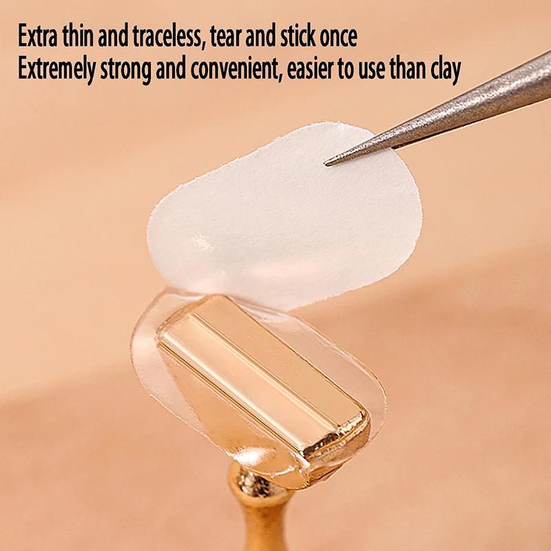 Ruban adhésif Double face Transparent sans trace pour faux ongles, présentoir, outils, bande de manu
