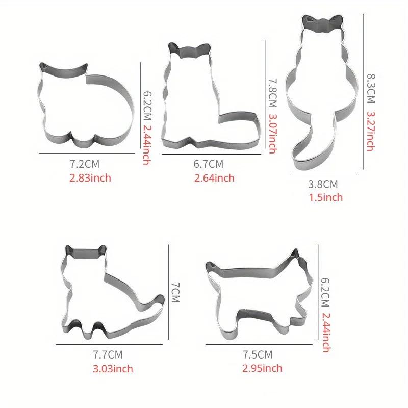 5 pièces/ensemble Animal chat emporte-pièce moule bricolage Biscuit moule biscuit timbres fraises us