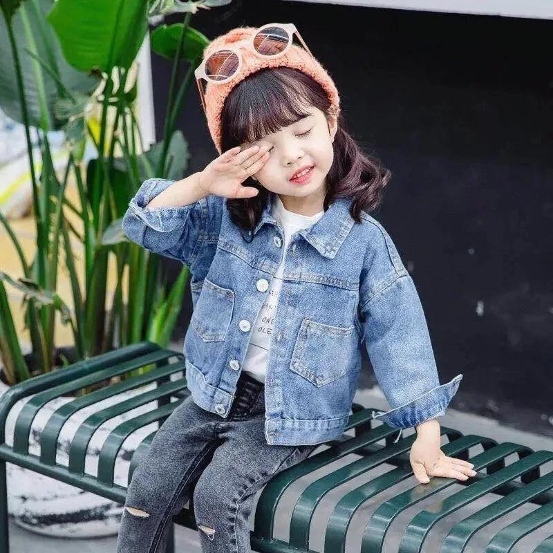 Bébé filles Denim veste printemps automne enfants Jean manteau pour filles douce petite princesse vê